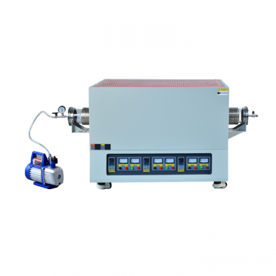 เตาเผาแบบท่อโซนเดียวอุณหภูมิสูง 1700C ในห้องปฏิบัติการพร้อมองค์ประกอบความร้อน MoSi2