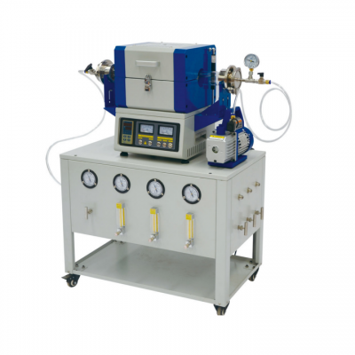 เตาเผาสูญญากาศ CVD แบบหลอดควอตซ์ Lab 1200C พร้อมระบบผสมโฟลตโฟลว์สี่ตัว