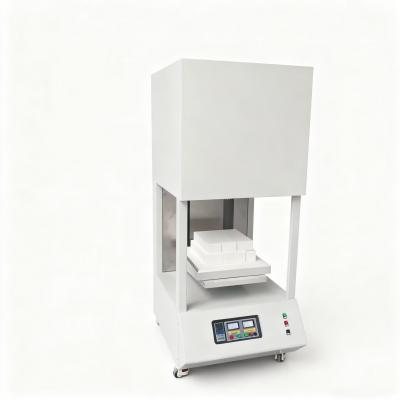 เตาเผาไฟฟ้าแนวตั้งยกด้านล่าง 1550C พร้อมห้องขนาด 27 ลิตร